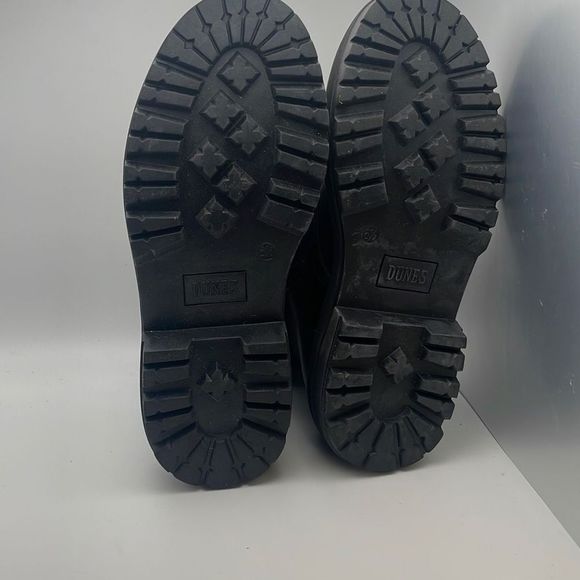 Dunes Women's COMBAT lace up Boot SIZE 6.5 BLACK - Picture 5 of 6